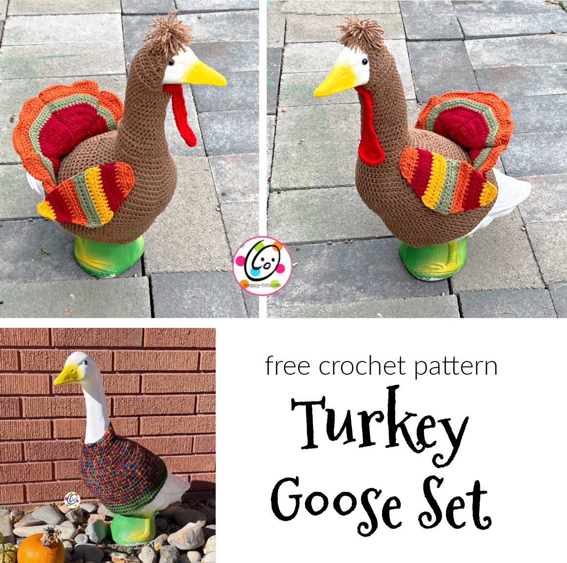 free pattern: turkey goose set - snappy tots